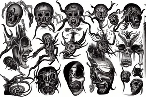 Dali Junji Ito hr giger tattoo idea