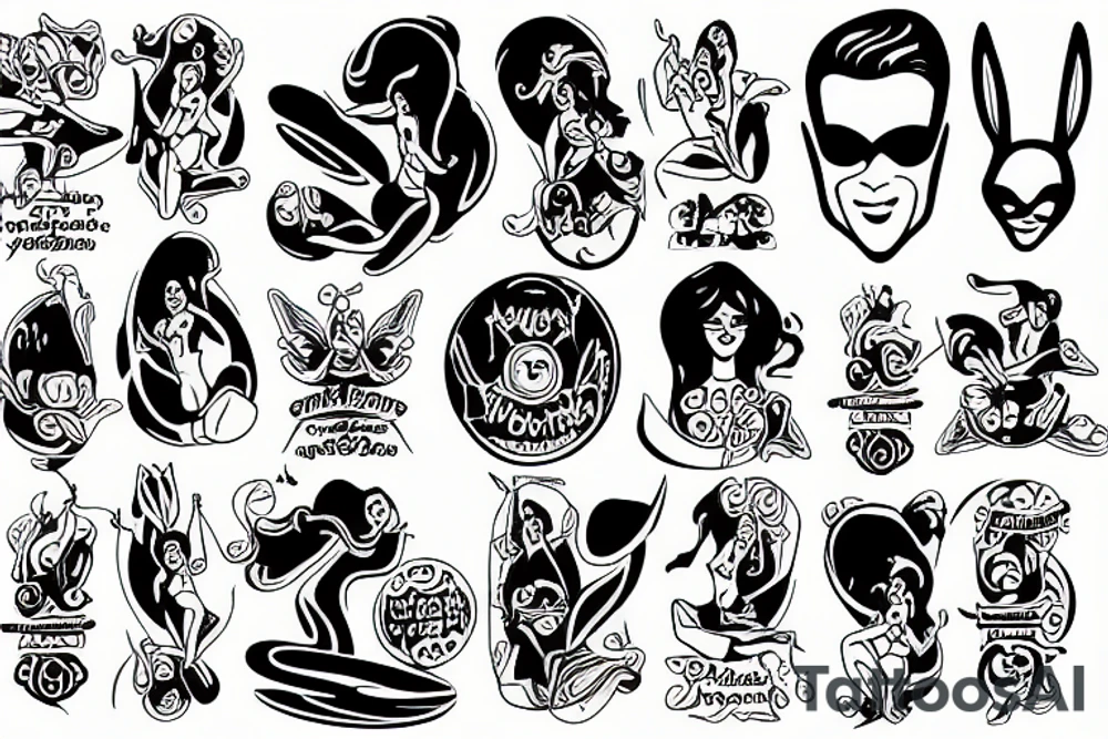 Playboy baywatch yoga tattoo idea
