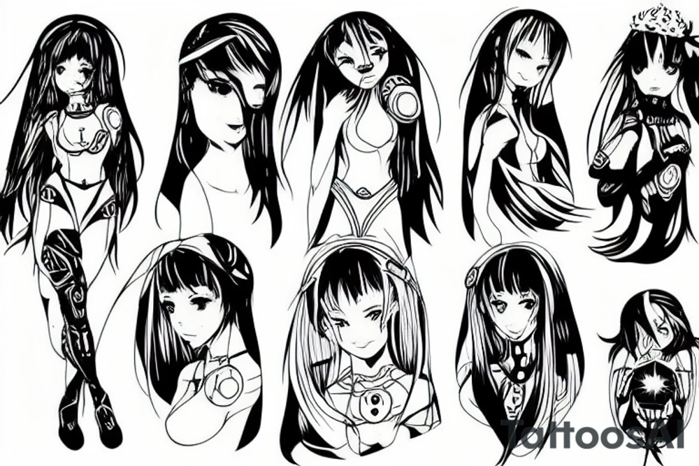 Halo Anime Girl tattoo idea