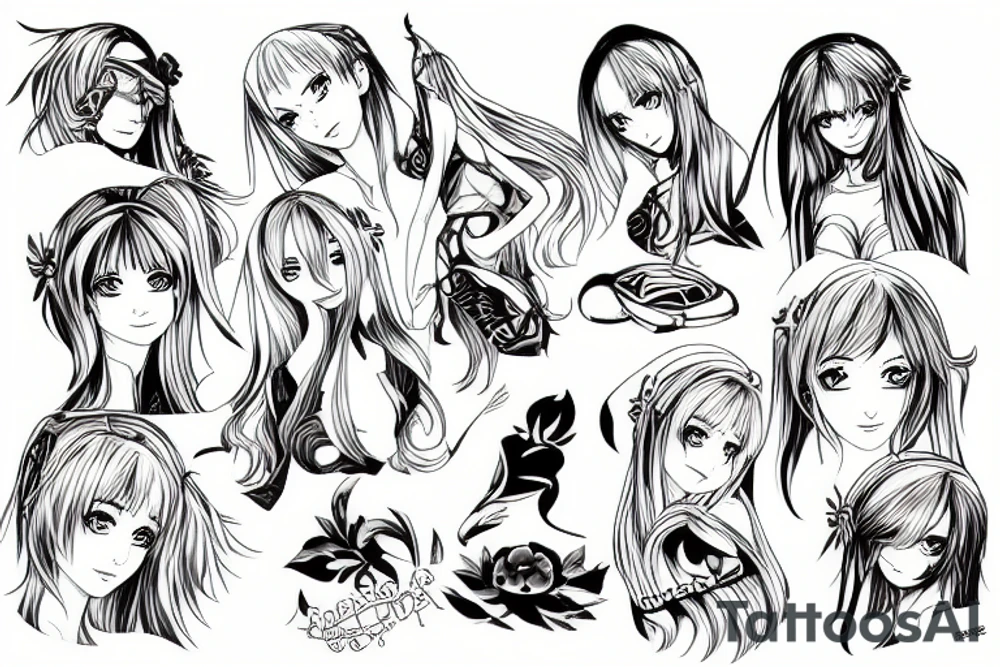 Halo Anime Girl tattoo idea