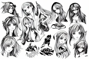 Halo Anime Girl tattoo idea