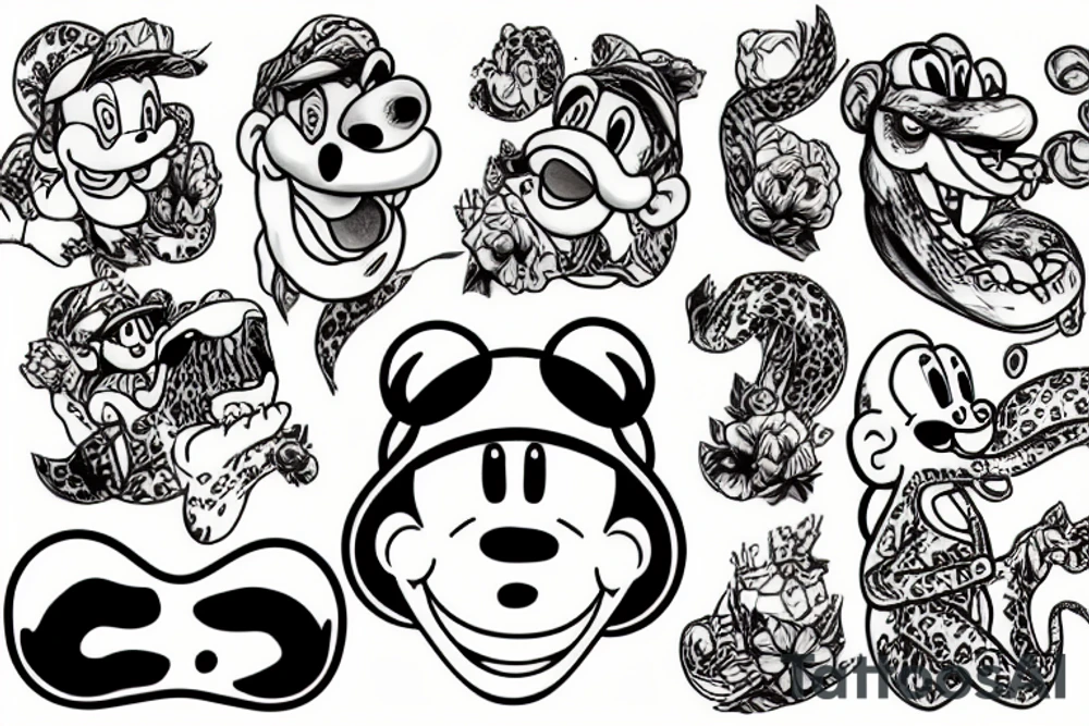big yoshi tattoo idea