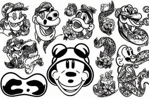 big yoshi tattoo idea