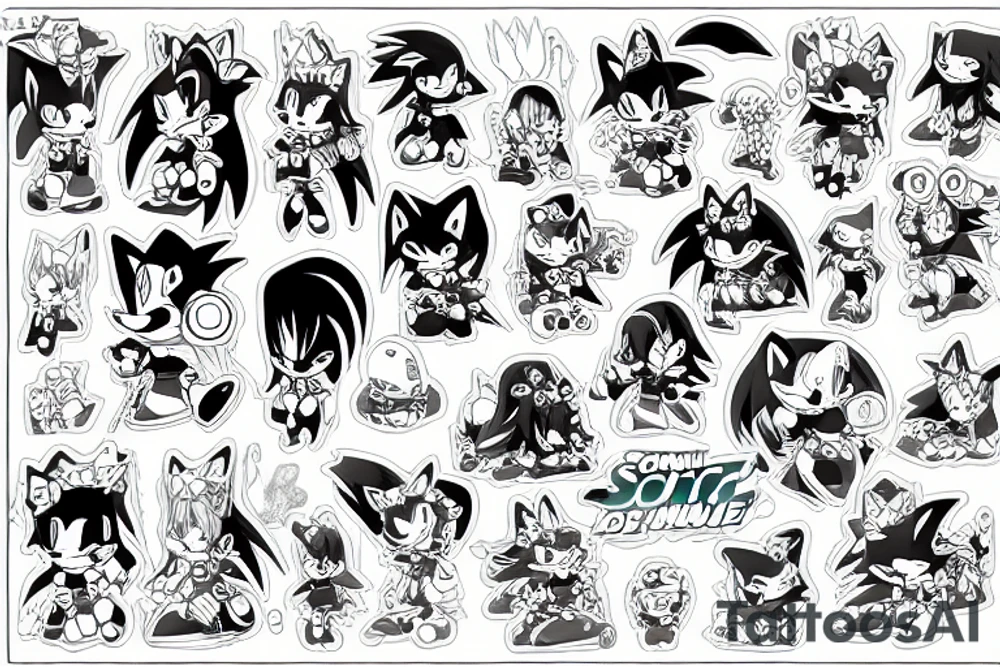 sonic anime girl tattoo idea