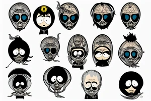 south park dali giger tattoo idea