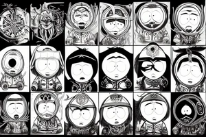 south park dali giger tattoo idea