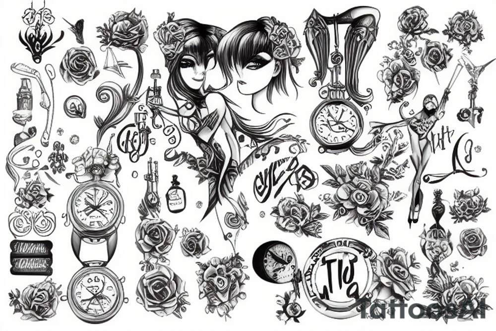 tik tok girls tattoo idea