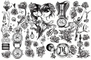 tik tok girls tattoo idea