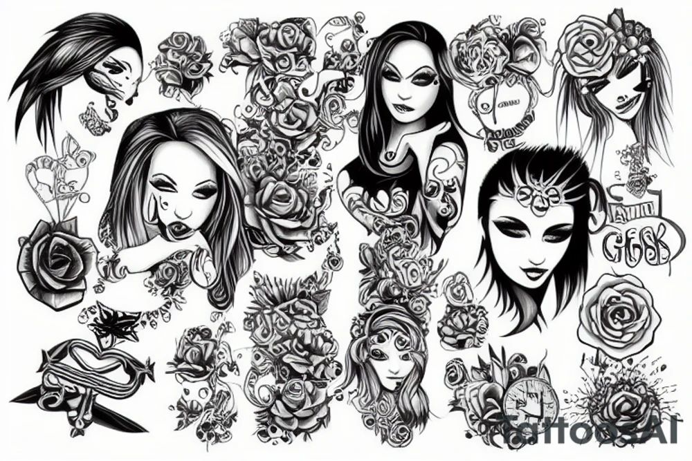 tik tok girls tattoo idea