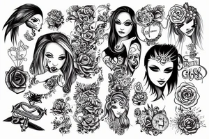 tik tok girls tattoo idea