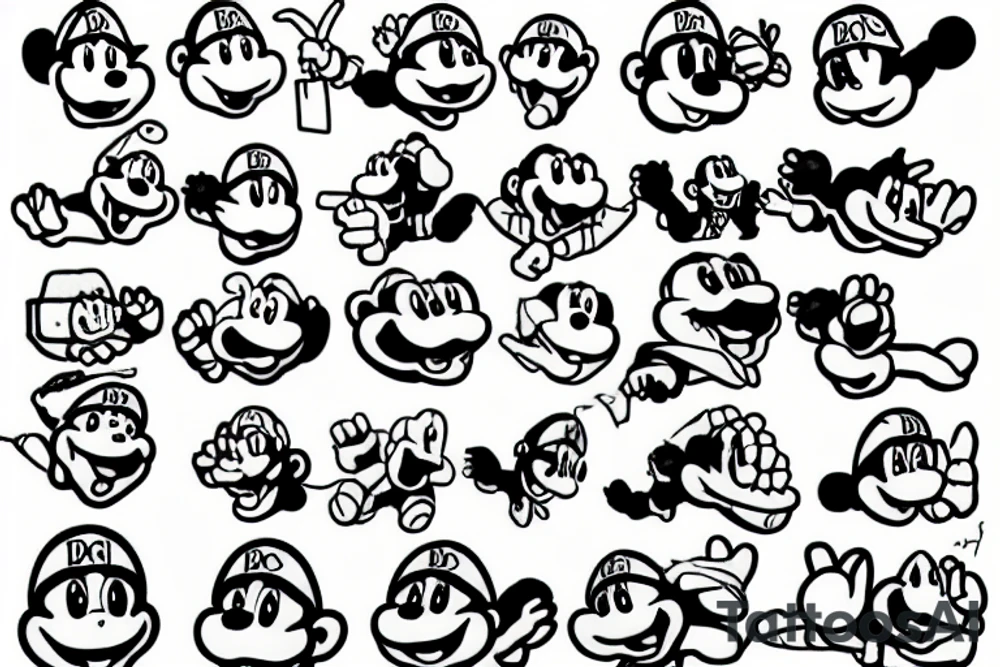 BIG YOSHI videogame dunkey funny tattoo idea