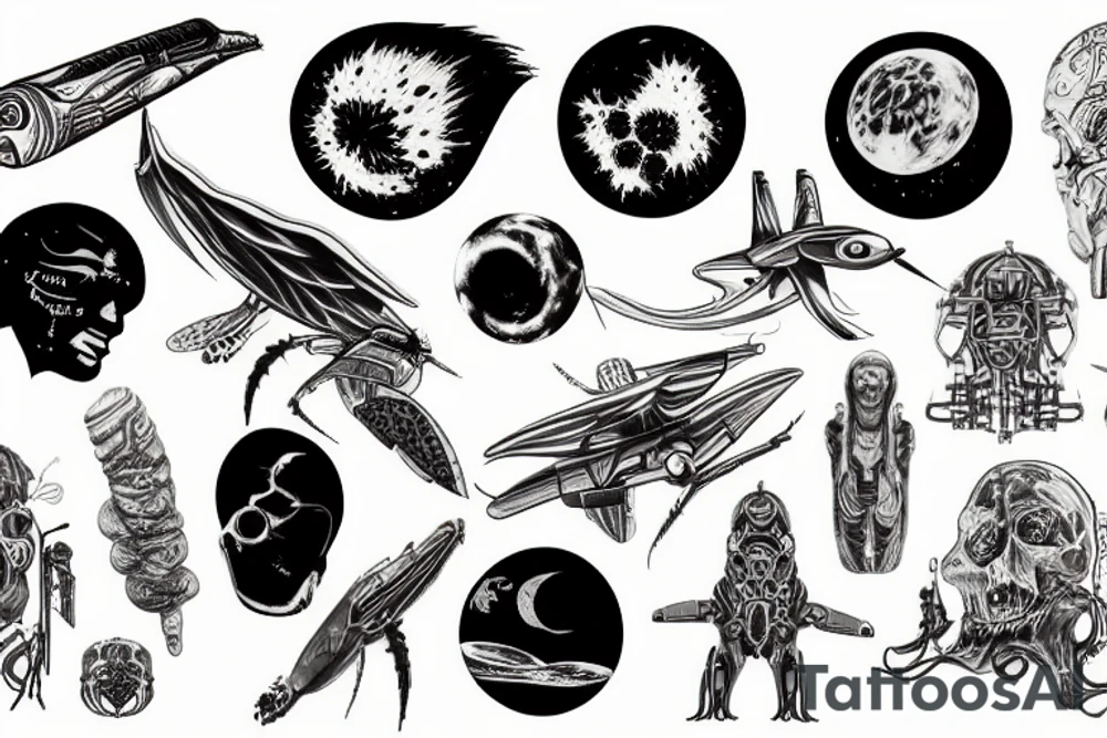 science fiction artists tattoo idea