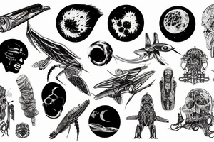science fiction artists tattoo idea