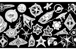 science fiction starship tattoo idea