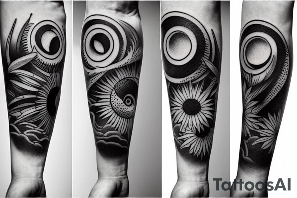 two brothers sun moon best friends tattoo idea