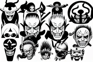 oni mask zoro one piece tattoo idea