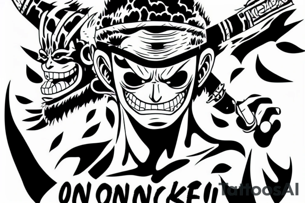 oni mask zoro one piece tattoo idea