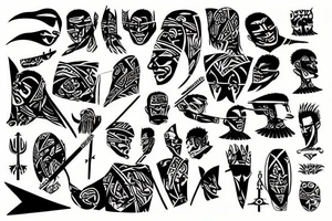 roronoa zoro polynesian tattoo idea