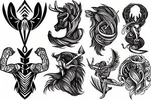 masculine Sagittarius tattoo idea