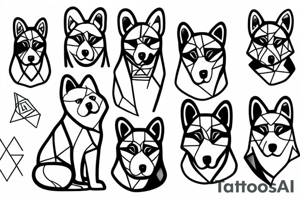 Akita inu tattoo idea