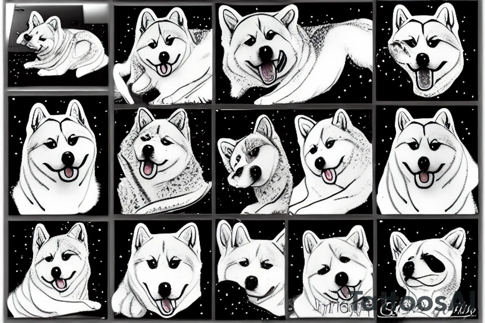 Akita inu tattoo idea