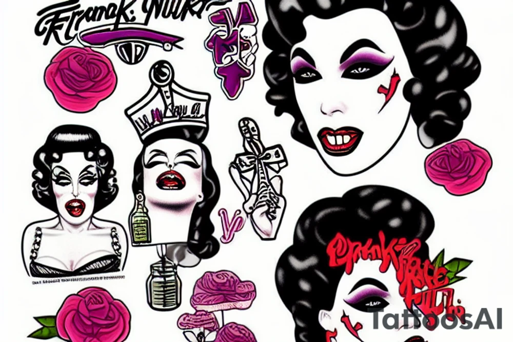 Frank-n-Furter as pin up tattoo idea