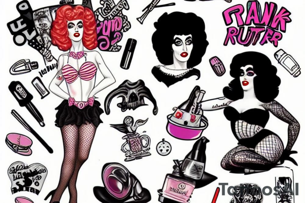 Frank-n-Furter as pin up tattoo idea