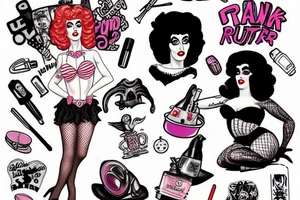 Frank-n-Furter as pin up tattoo idea