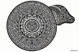 triceratops mandala tattoo idea