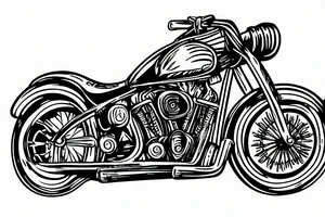 skeleton on a motorcycle tattoo idea