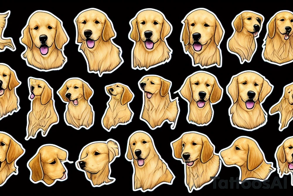 Golden Retriever tattoo idea