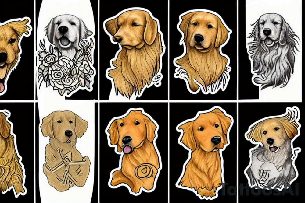 Golden Retriever tattoo idea
