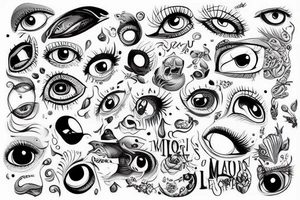 Eu, eu quero me perder
Incendiar, nadar além do mar
Me deixa sentir medo
Tocar tudo o que eu vejo
Não me sorri, porque eu venci
Esses seus olhos vermelhos tattoo idea