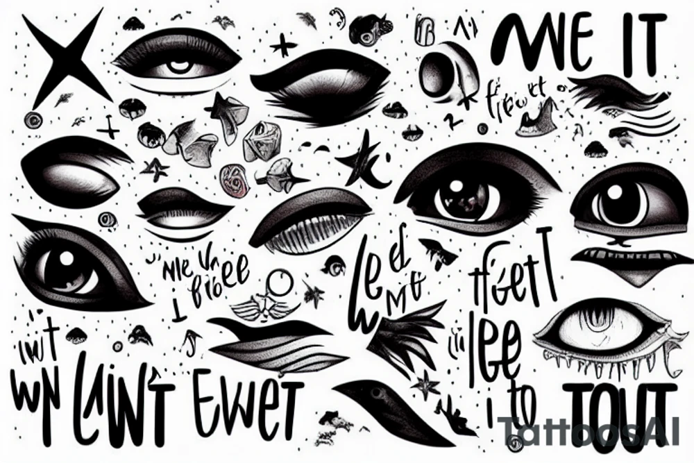 I, I want to get lost
Ignite, swim beyond the sea
make me feel afraid
Touch everything I see
Don't smile at me, because I won
those red eyes of yours tattoo idea