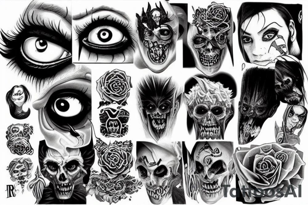 Right in the eyes I see the monsters
That insist on facing me tattoo idea