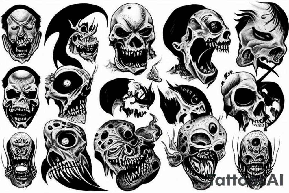 Right in the eyes I see the monsters
That insist on facing me tattoo idea