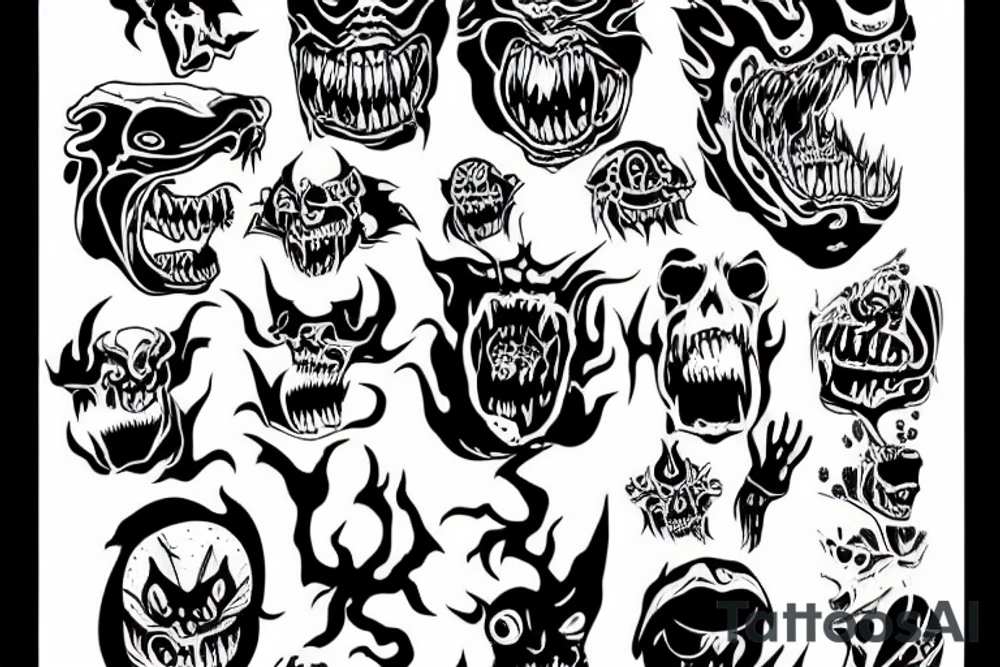 Right in the eyes I see the monsters
That insist on facing me tattoo idea