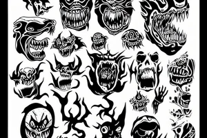 Right in the eyes I see the monsters
That insist on facing me tattoo idea