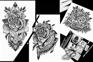 Women suffocating tattoo idea