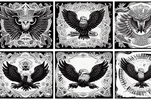 american traditional eagle tattoo idea