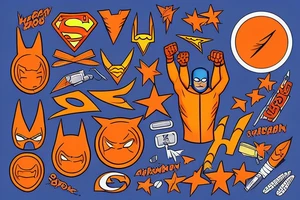 Superhero with orange suit tattoo idea