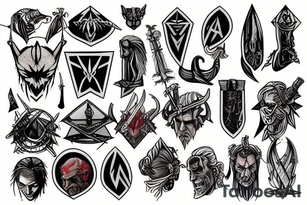 witcher signs wrapped tattoo idea