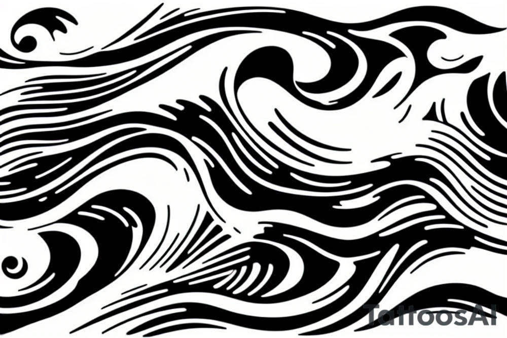 Ocean wave tattoo idea