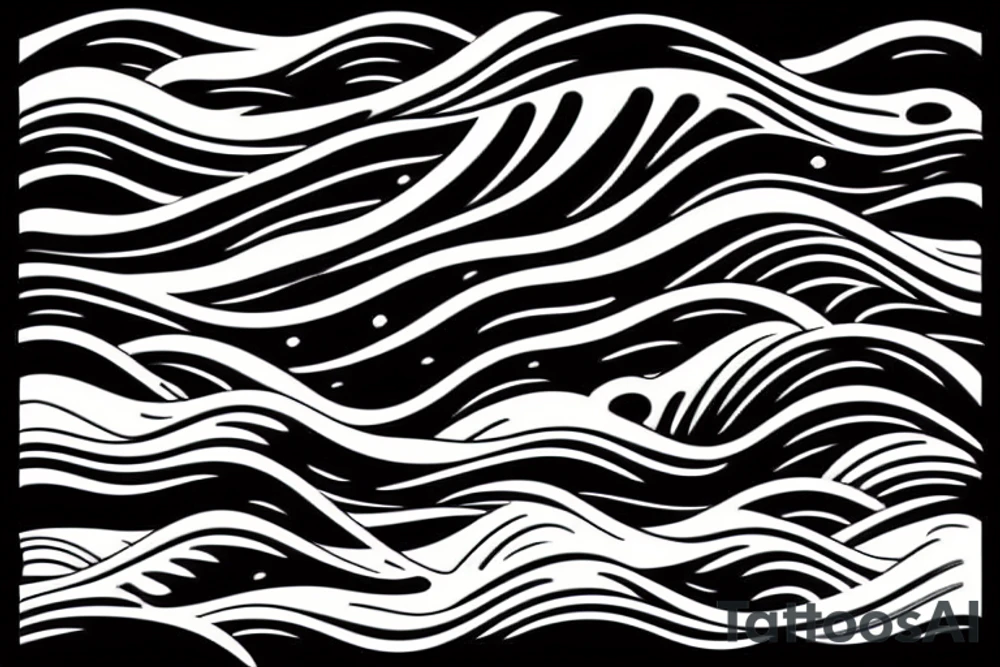 Ocean wave tattoo idea