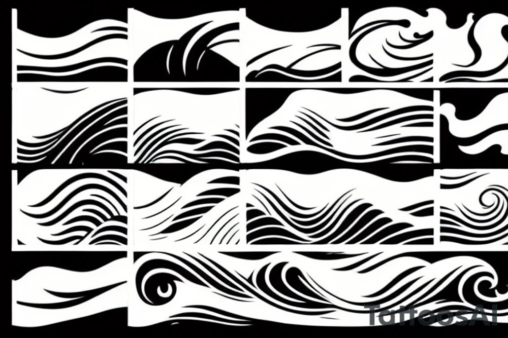 Ocean wave tattoo idea