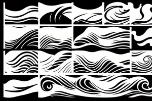 Ocean wave tattoo idea