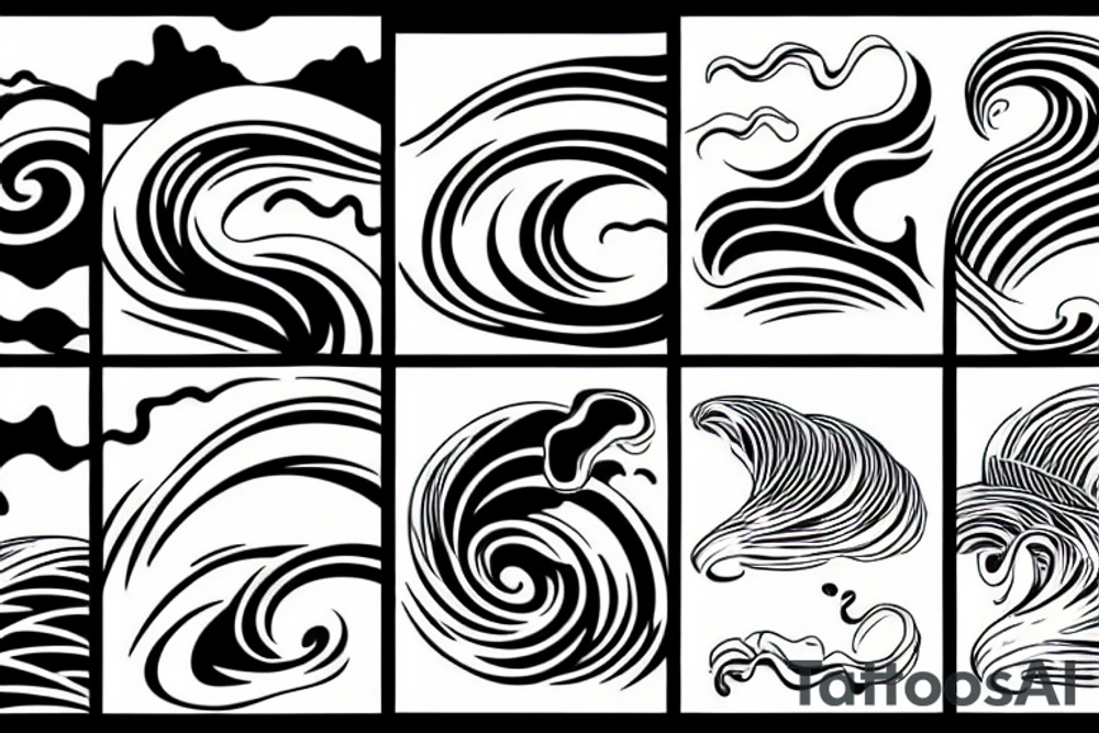 Ocean wave tattoo idea