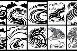 Ocean wave tattoo idea