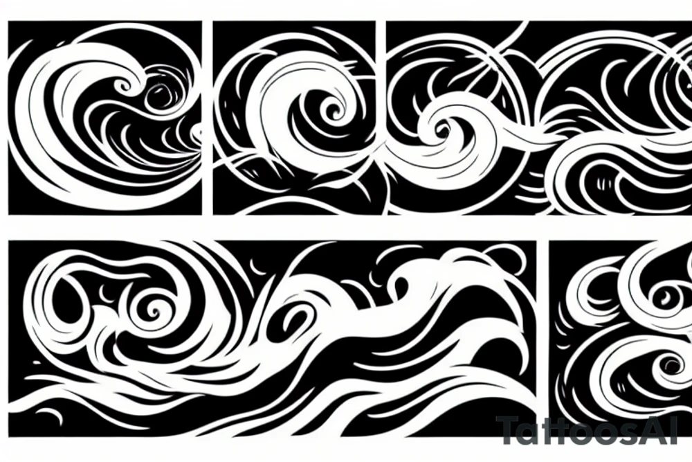 Ocean wave tattoo idea