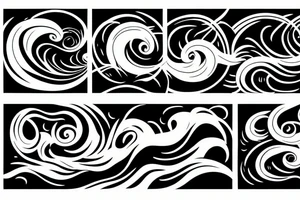 Ocean wave tattoo idea